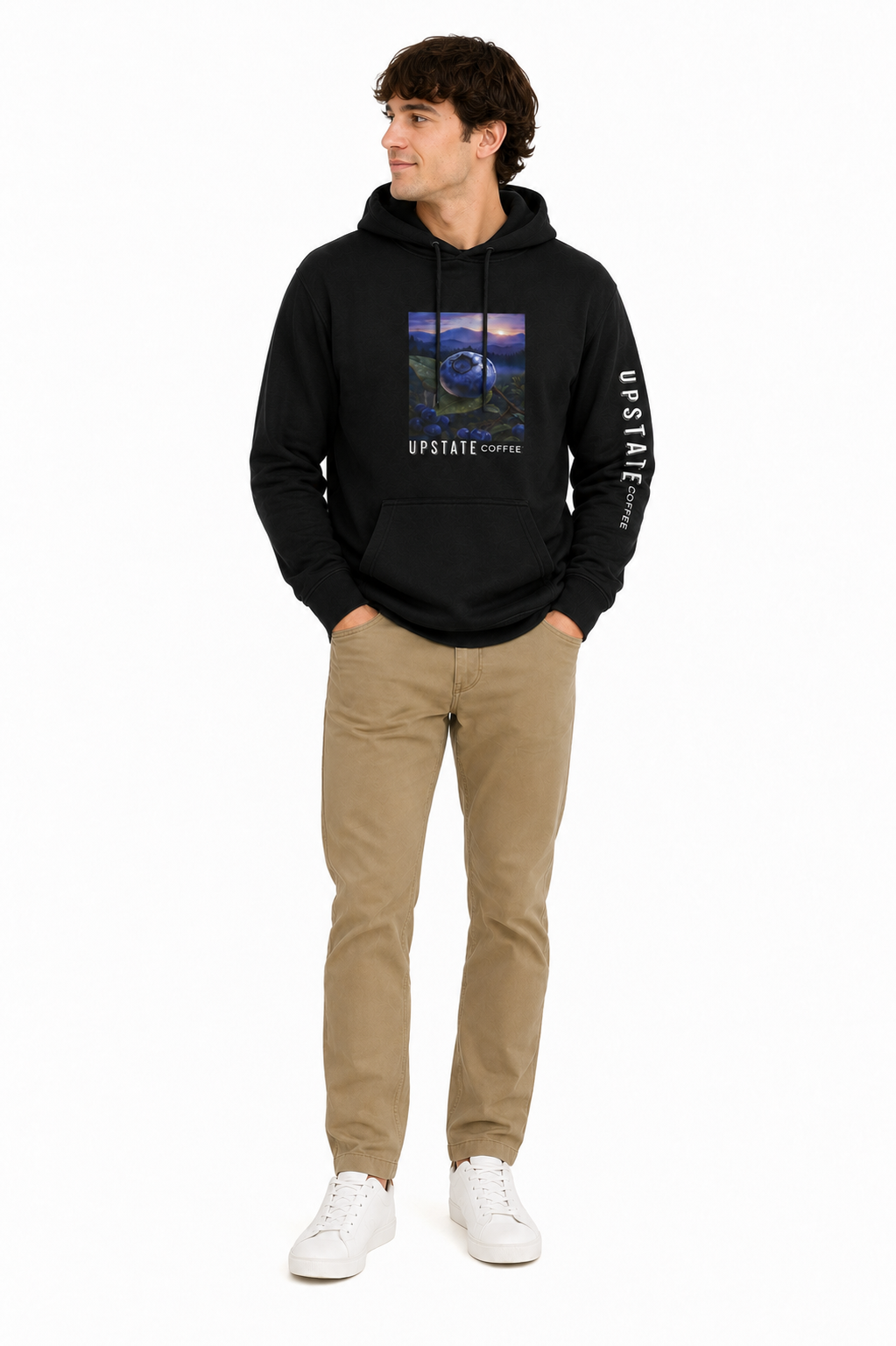 Upstate coffee - Blueberry - Male Hoodie