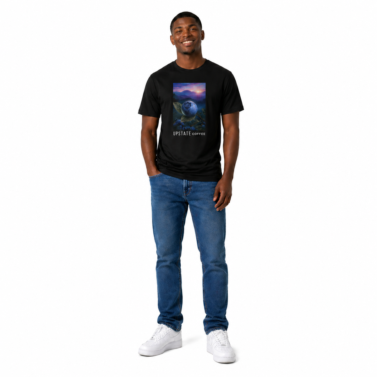 Upstate coffee - Blueberry - male t-shirt