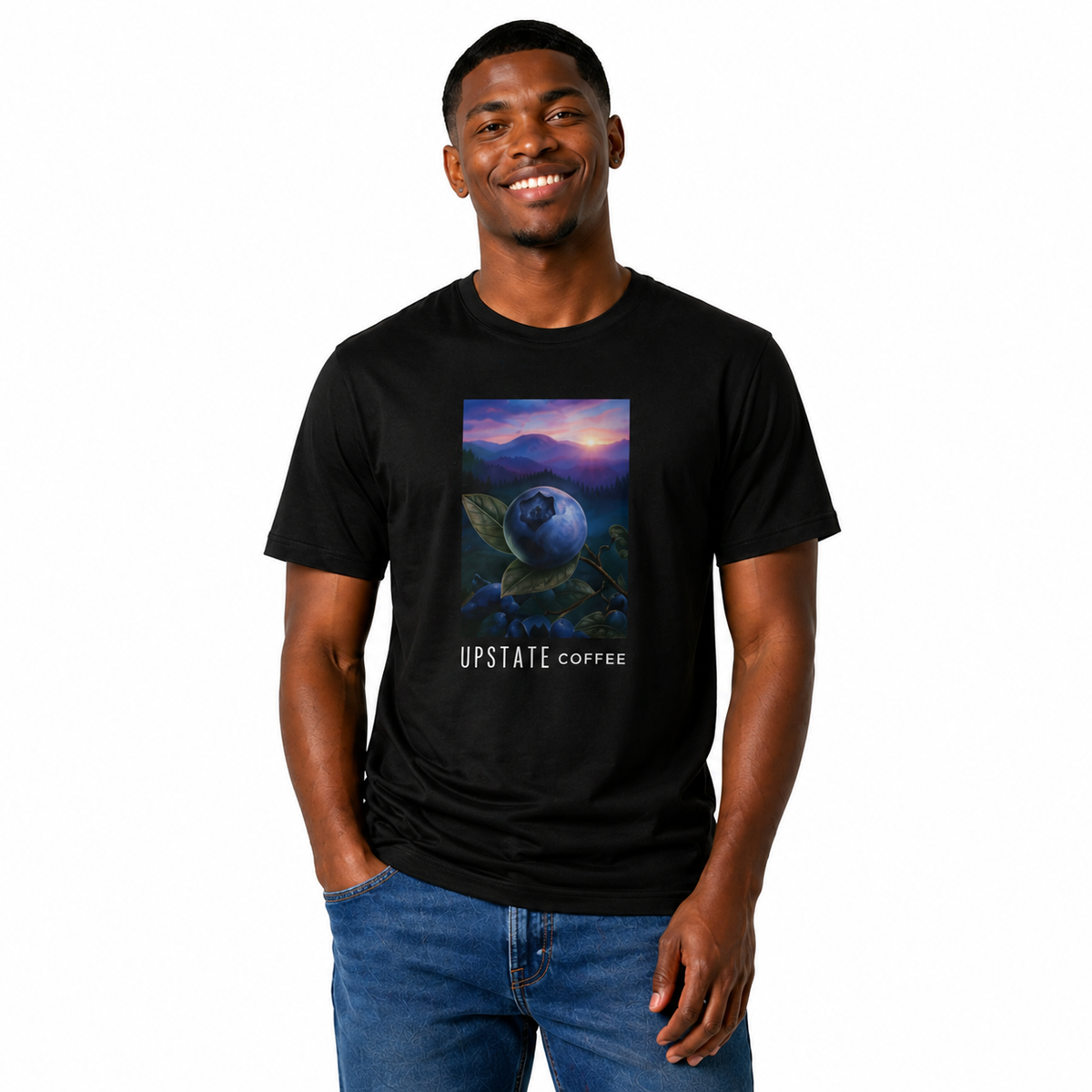 Upstate coffee - Blueberry - male t-shirt