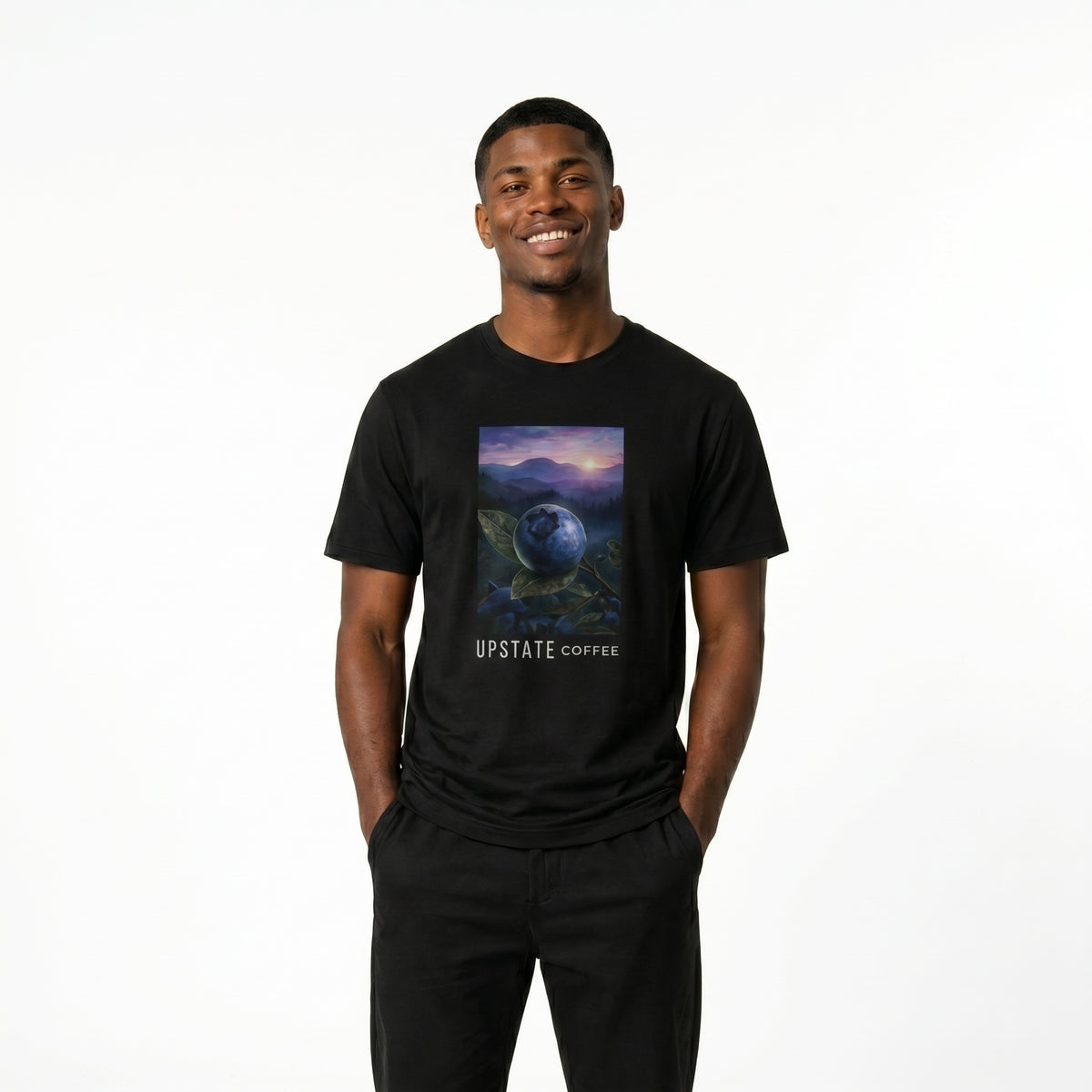 Upstate coffee - Blueberry - male t-shirt