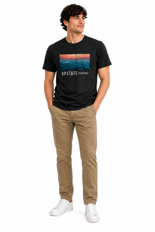 Upstate Coffee - Male - Mountain Scene T-shirt