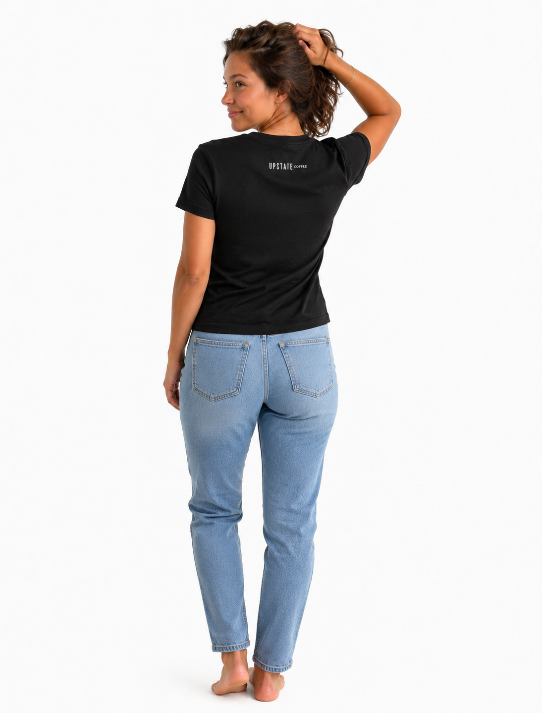 Show your Upstate New York pride with our Women's UPSTATE Logo T-Shirt. Soft, comfortable, and perfect for everyday wear from the Adirondacks to the Catskills. Upstate New York shirt, Upstate NY apparel, women's Upstate shirt, Upstate logo t-shirt, Upstate New York clothing, New York state shirt, Adirondack apparel, Catskills clothing, Upstate Coffee apparel, women's graphic tee, New York lifestyle apparel