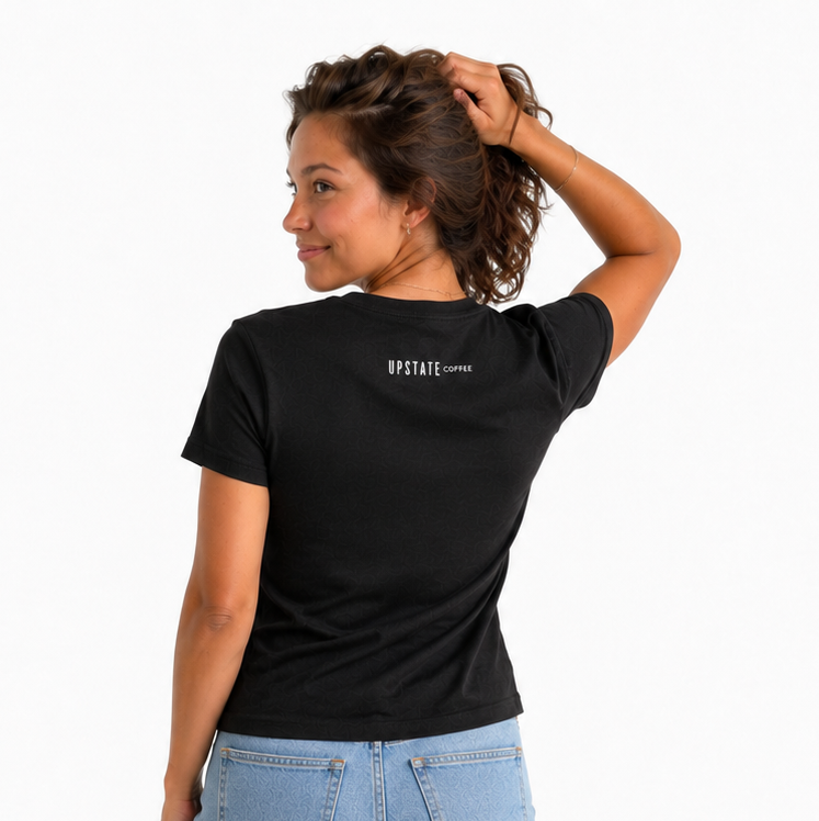 Show your Upstate New York pride with our Women's UPSTATE Logo T-Shirt. Soft, comfortable, and perfect for everyday wear from the Adirondacks to the Catskills. Upstate New York shirt, Upstate NY apparel, women's Upstate shirt, Upstate logo t-shirt, Upstate New York clothing, New York state shirt, Adirondack apparel, Catskills clothing, Upstate Coffee apparel, women's graphic tee, New York lifestyle apparel